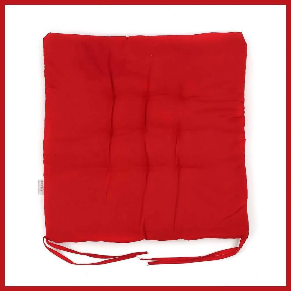 Kelvenix red 4X Chair Seat Pads Cushions Tie on Dining