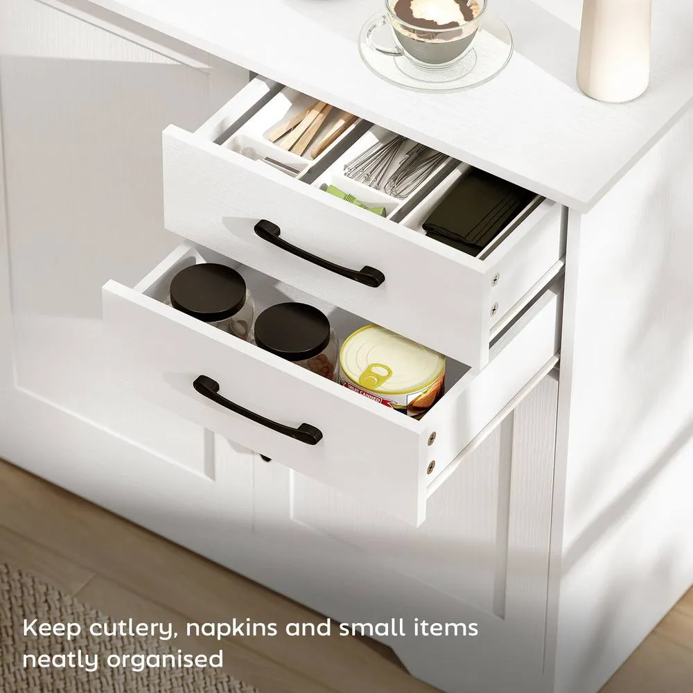 HOMCOM Sideboard with Soft-Close Doors, Modern Storage Cabinet White 5