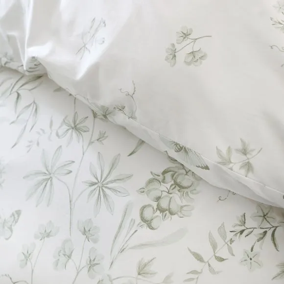 Bianca Thea Floral 200 Thread Count 100% Cotton Duvet Cover & Pillowcase Set 4