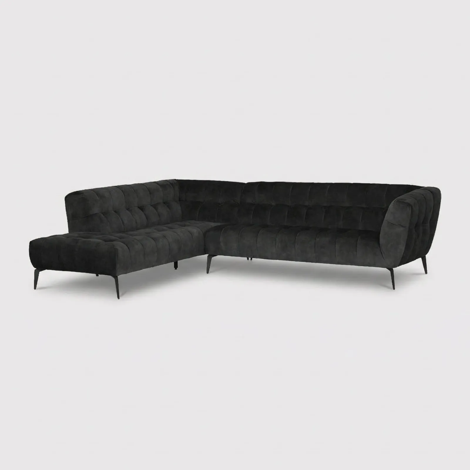 Azalea Corner Group Chaise Left Sofa, Black | Barker & Stonehouse 1