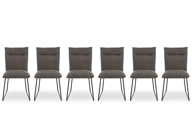 Ruben Set 6 of Faux Suede Dining Chairs