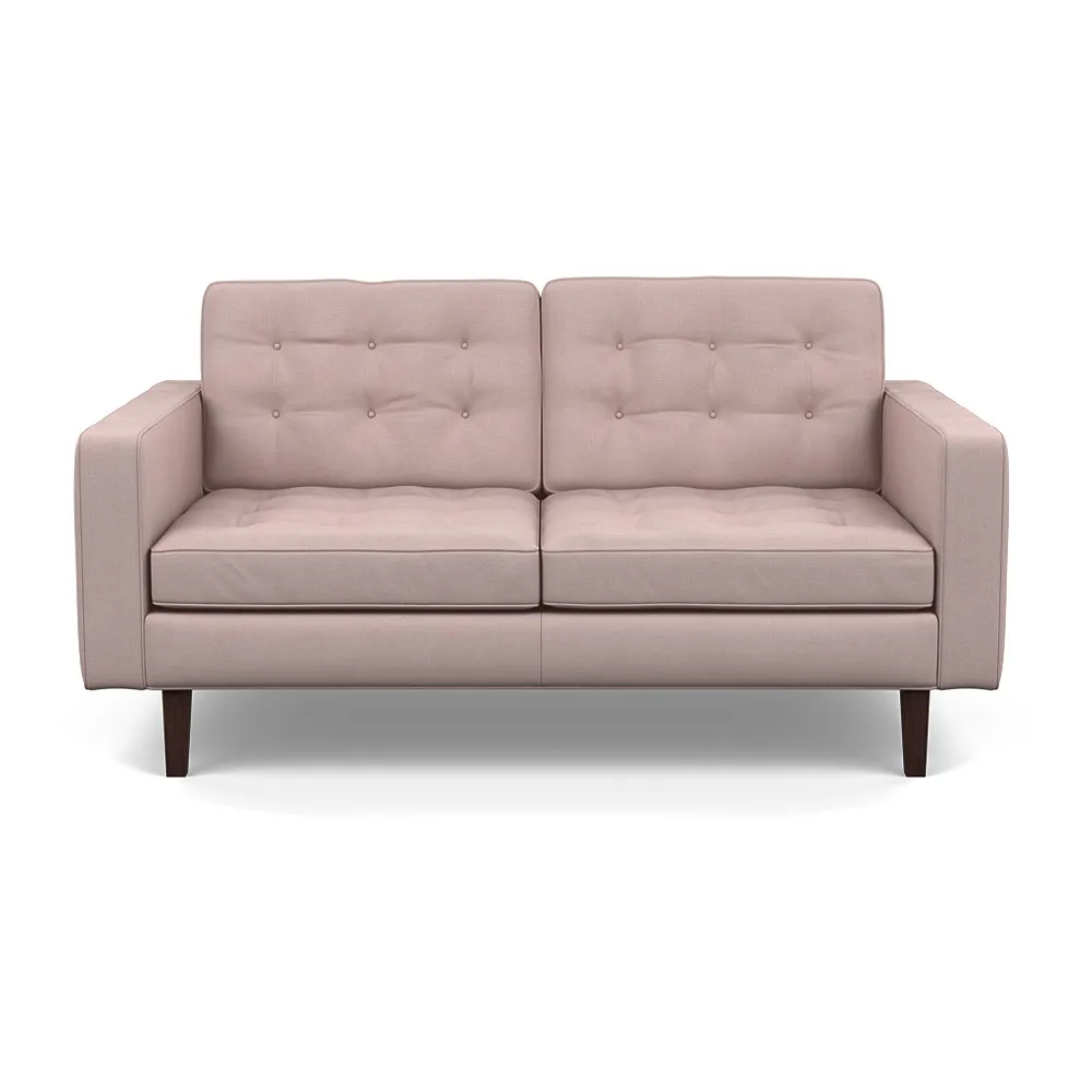 Heal's Hepburn 2 Seater Siena Cotton Dusky Pink Wenge 1