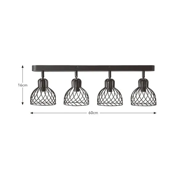 Austin Industrial 4 Light Adjustable Spotlight Bar 5
