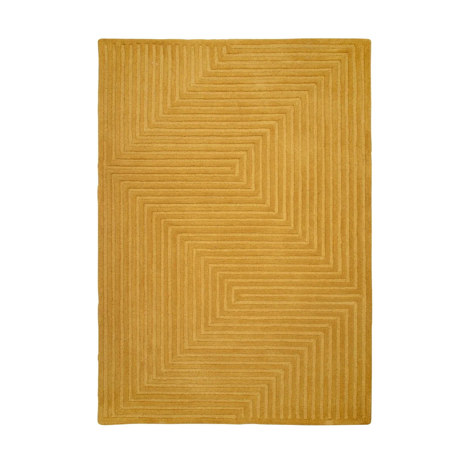 Maze Wool Rug Yellow