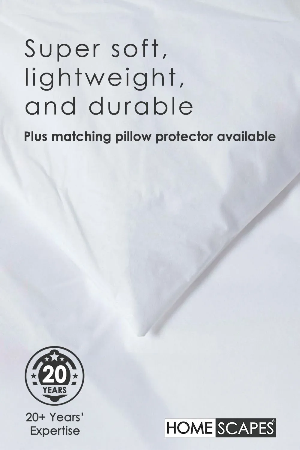 Homescapes Polypropylene Waterproof Duvet Protector in White 4