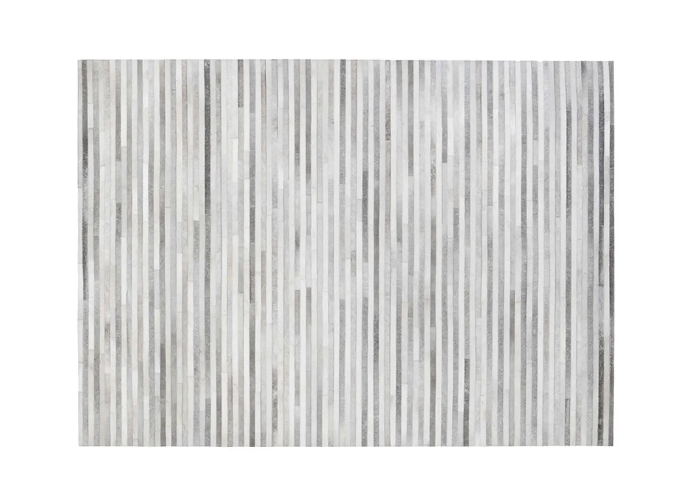 Linie Design Channel Hide Rug Light Grey 140 x 200cm