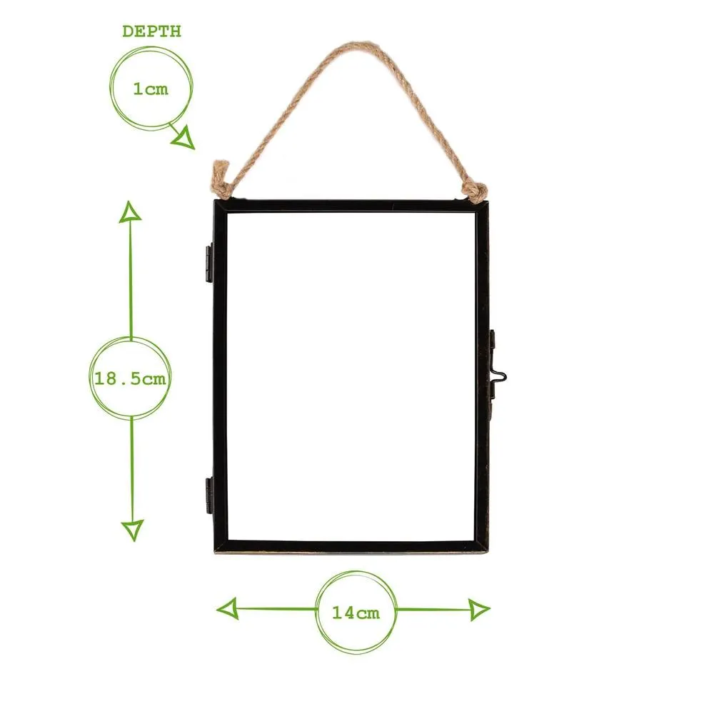 Nicola Spring 5x Hanging Metal Photo Frames - 5" x 7" - Picture Frame Wall Mounted Frame with Rope in Black 3