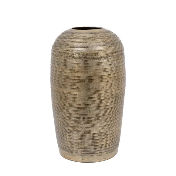 Cedar & Sage Zahara Hammered Aluminium Antique Vase 5