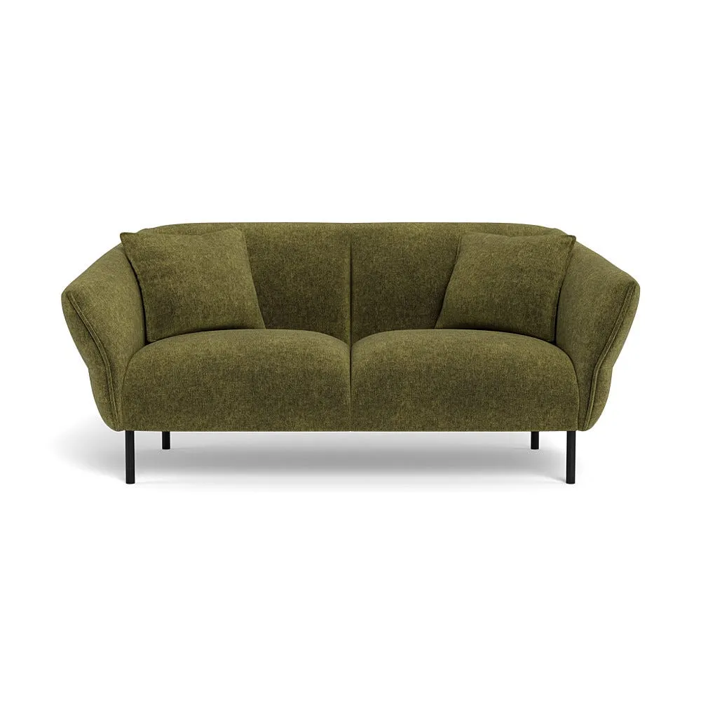 Heal's Alto 2 Seater Sofa Smart Cotton Linen Celestial Black Feet 2