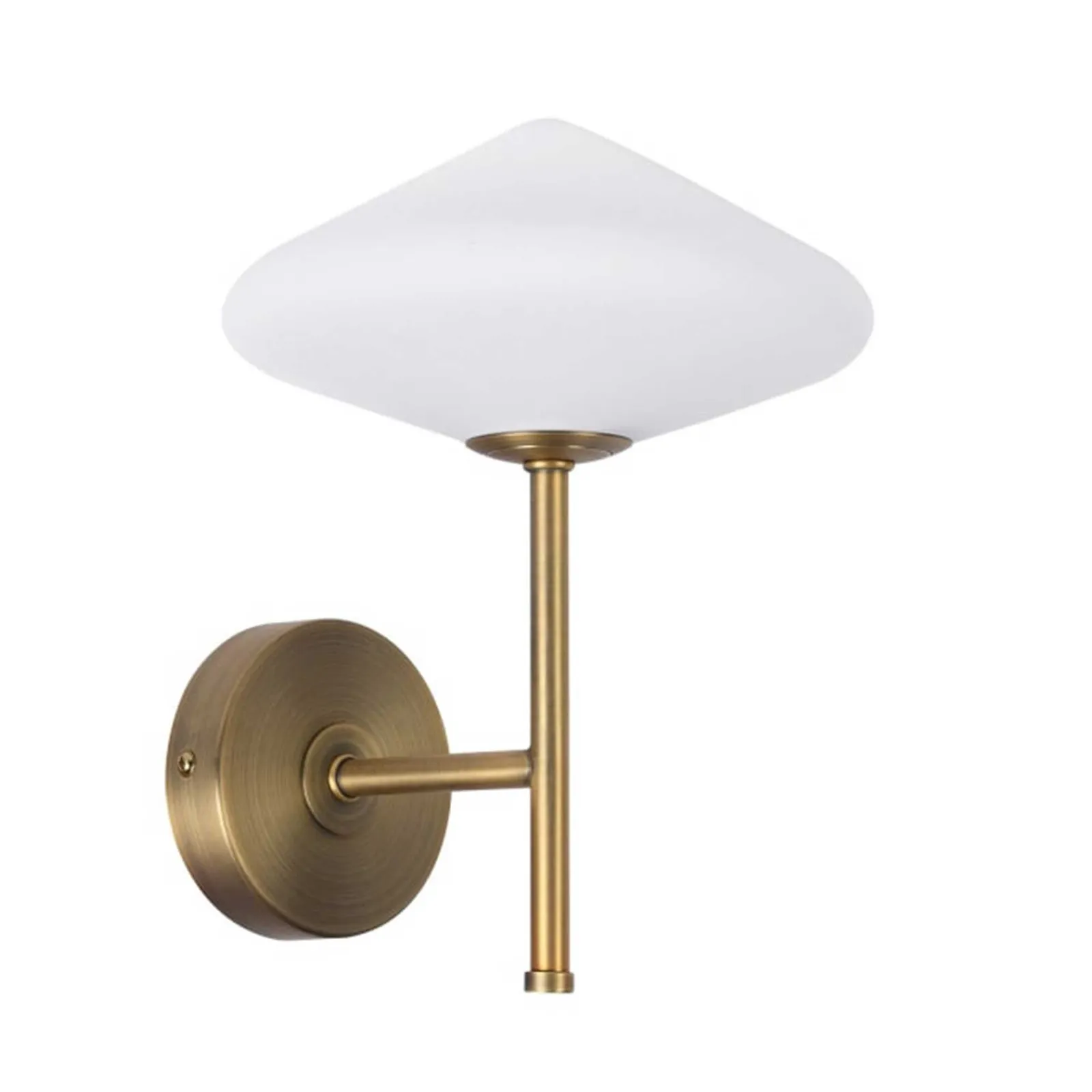 Gold & White Glass Wall Light | Barker & Stonehouse