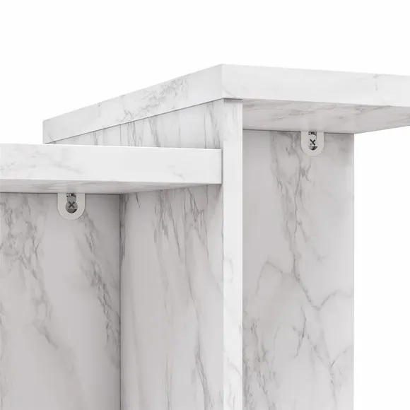 Brielle Side Table, Faux Marble 6