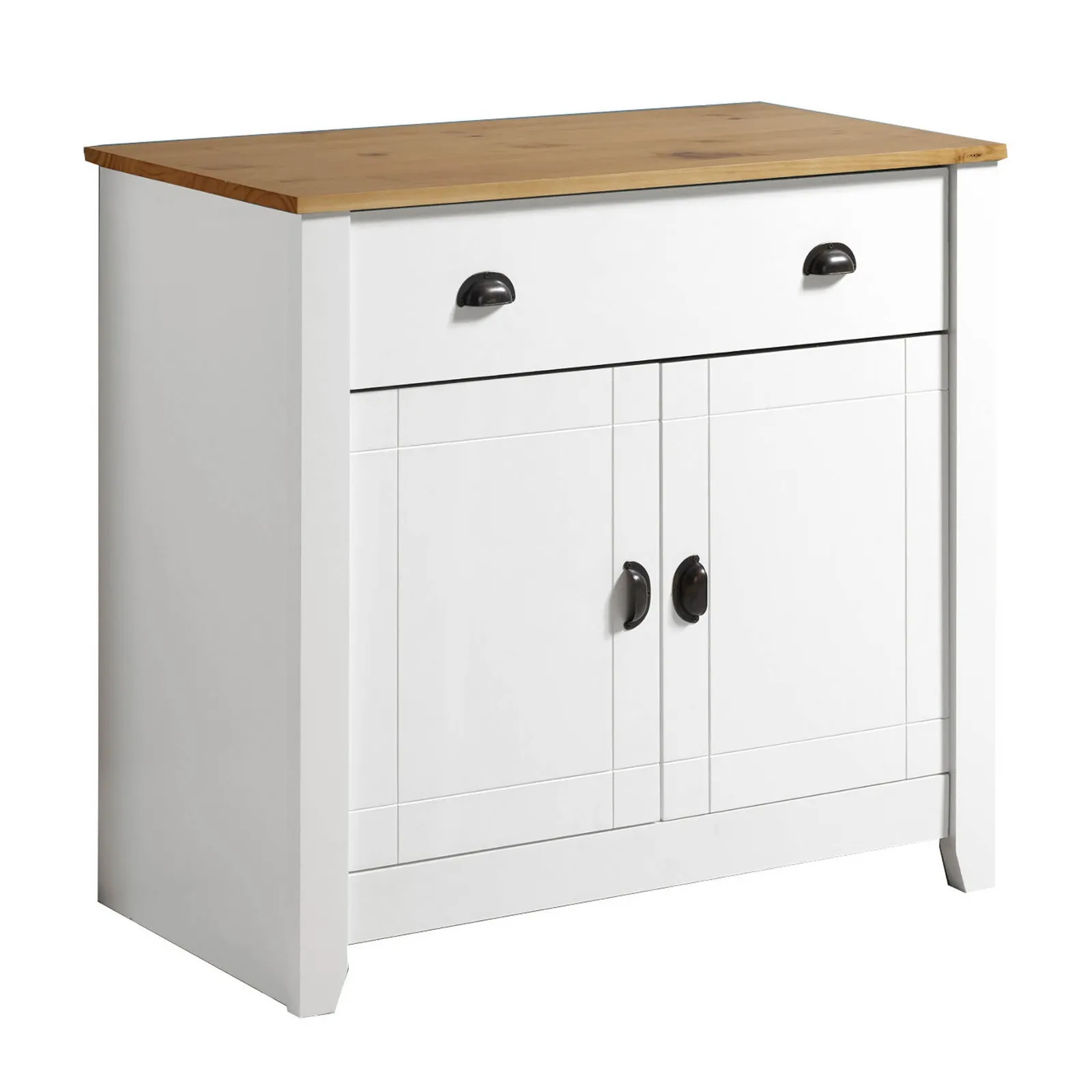 Ludlow White Sideboard White/Brown