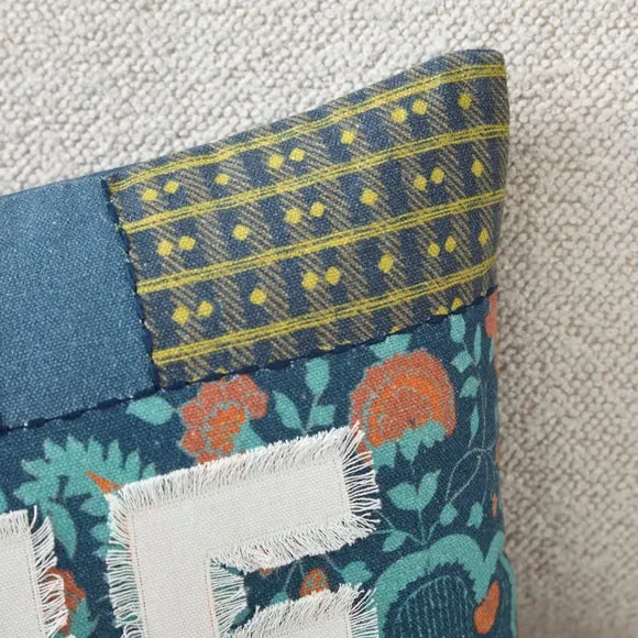 Home Patchwork Cotton Rectangle Cushion 2