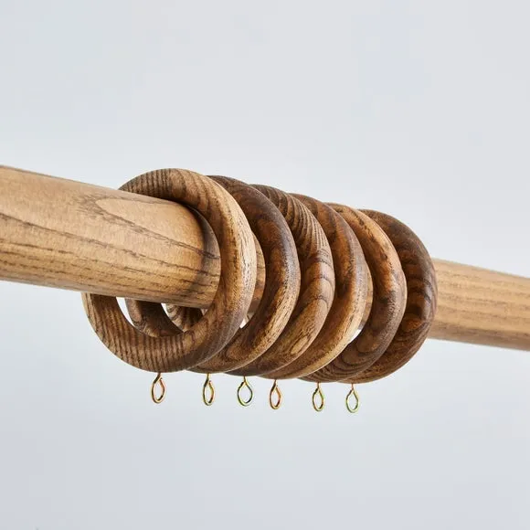Pack of 6 Ashwood Curtain Rings 2