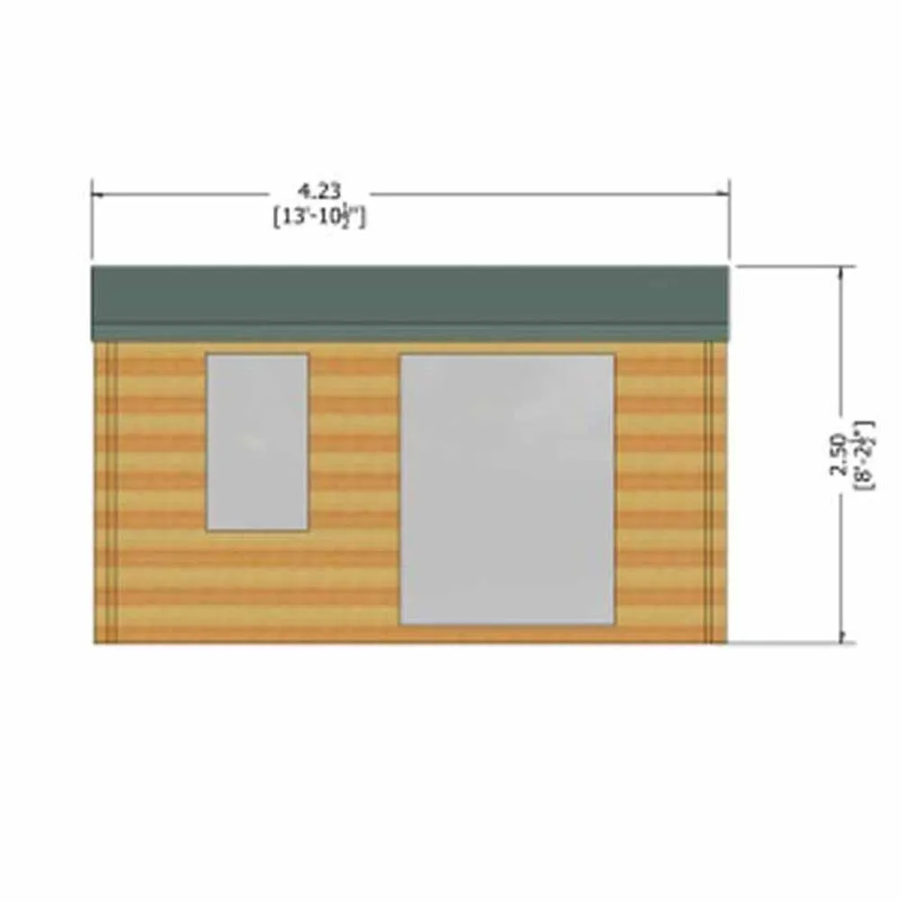 Shires Marlborough 28 mm Log Cabin 10 x 10 Feet in Brown 3