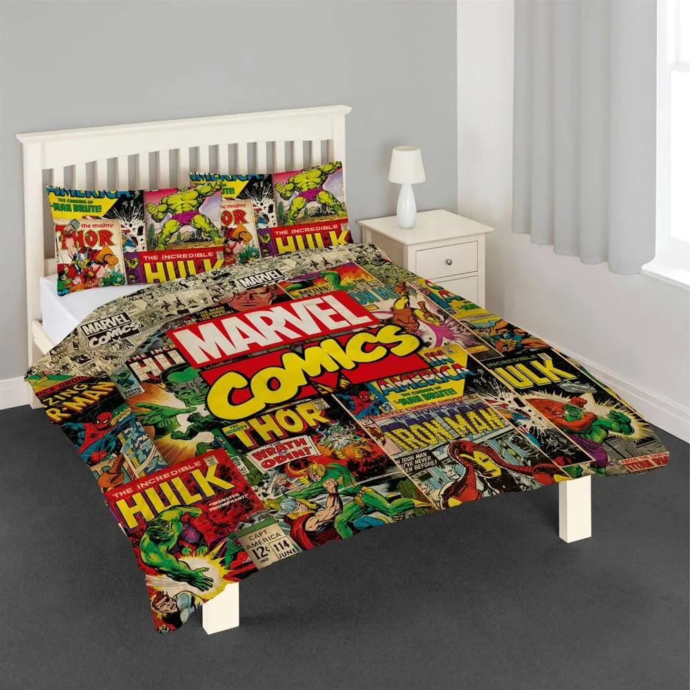 Marvel Avengers Comics Duvet Cover Set