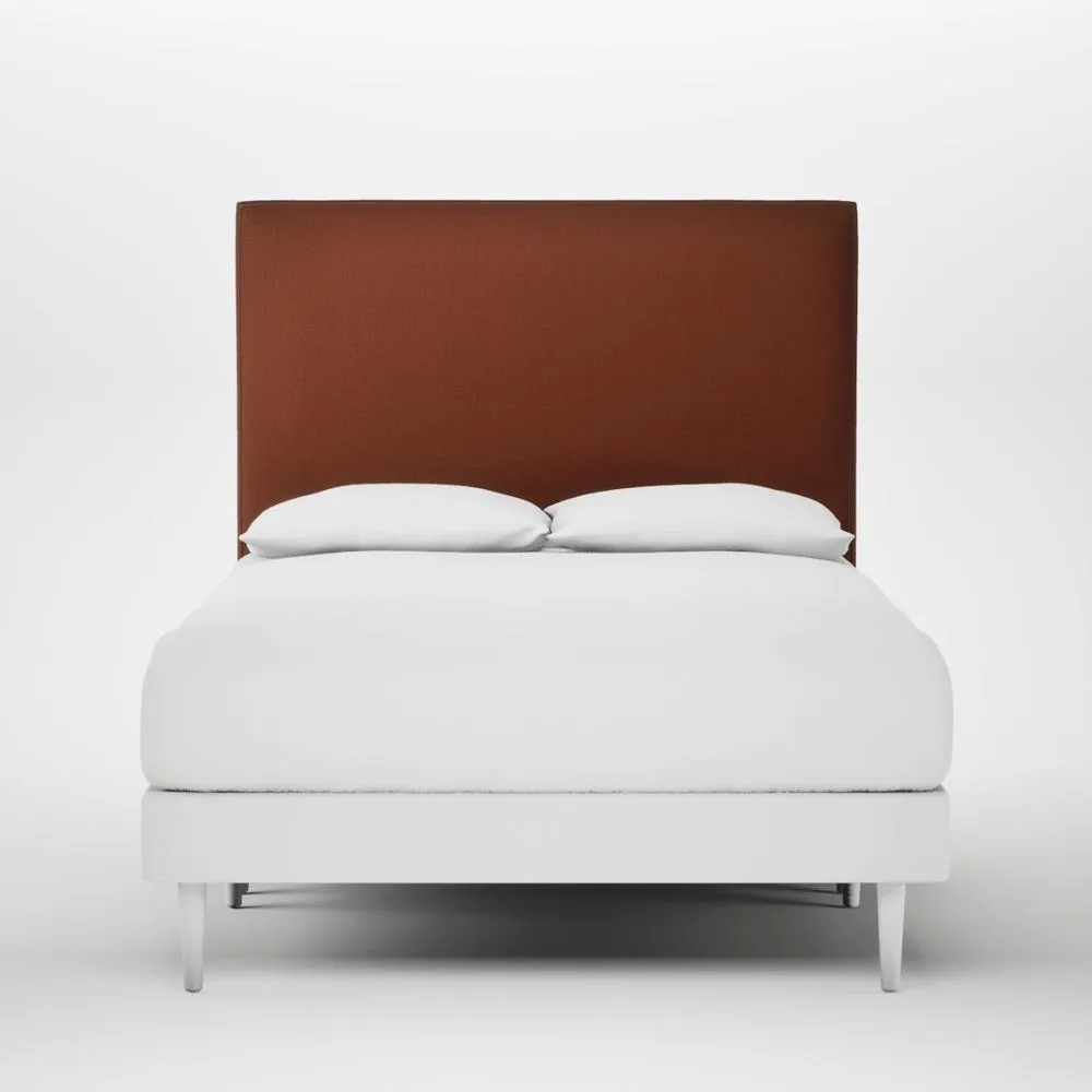 Heal's Newman Headboard Lift Storage Double Smart Cotton Linen Rust