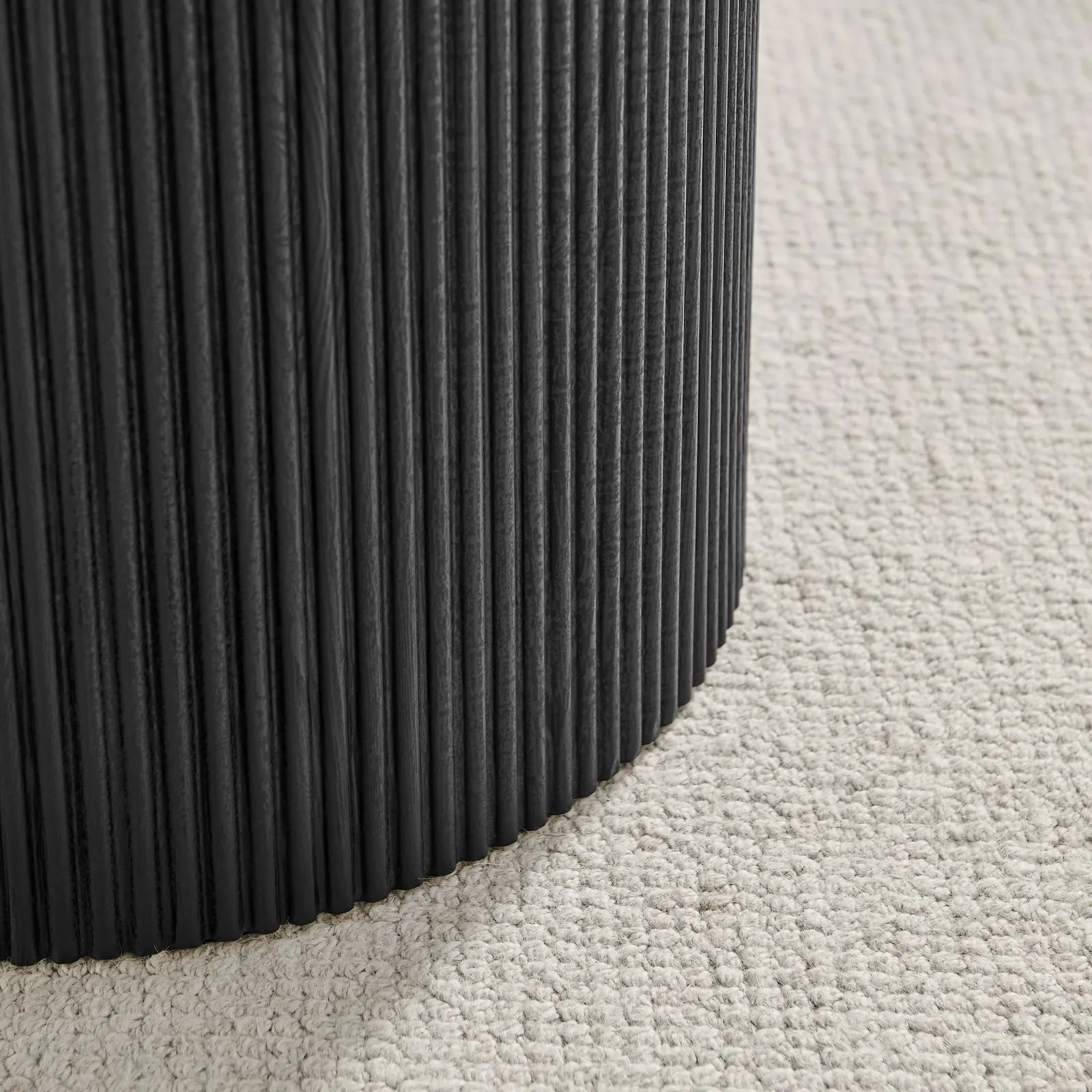 FurnitureboxUK Penrose Round Wooden Pedestal Coffee Table in Black 5