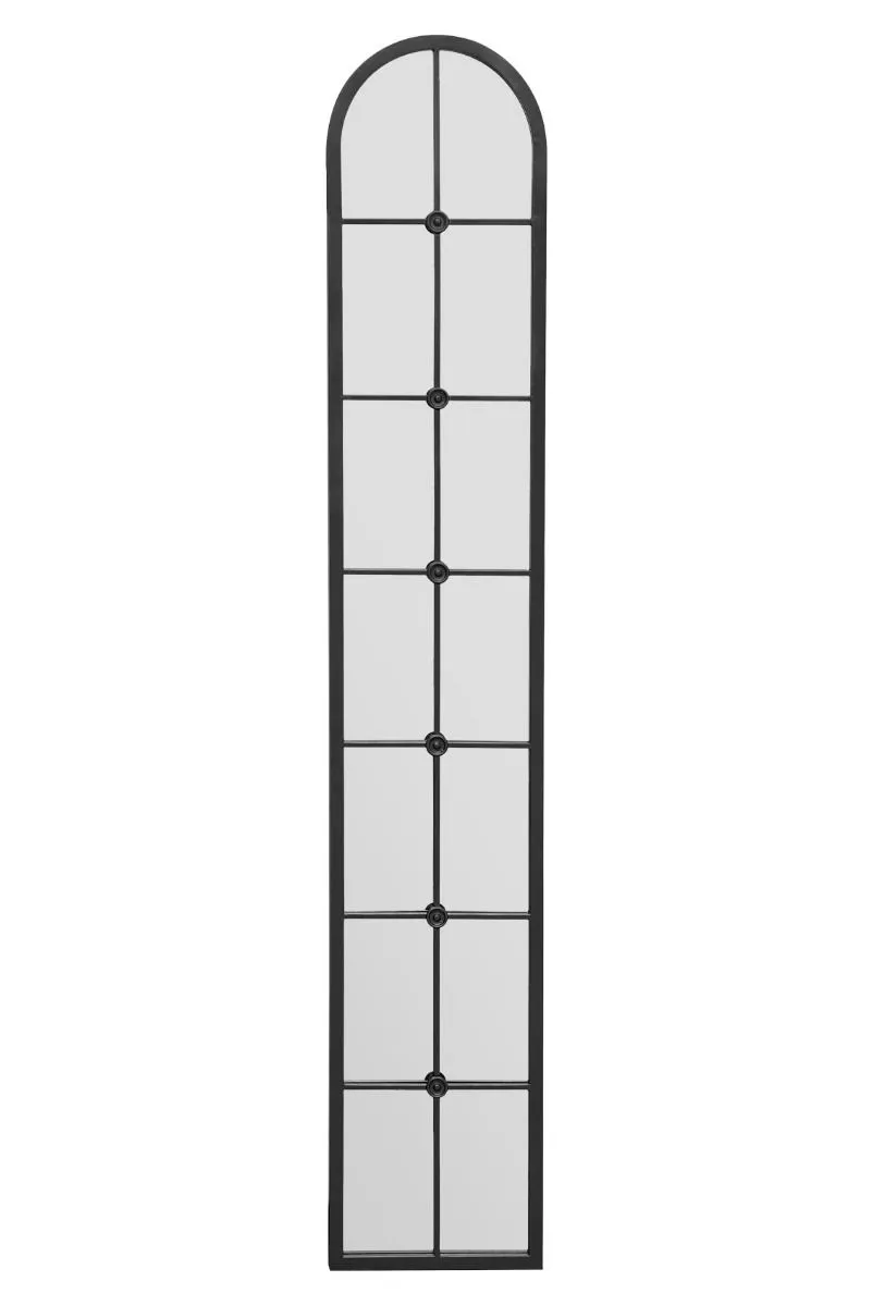 MirrorOutlet Black Framed Arched Leaner Wall Mirror 67" X 12" (170CM X 30CM) 3