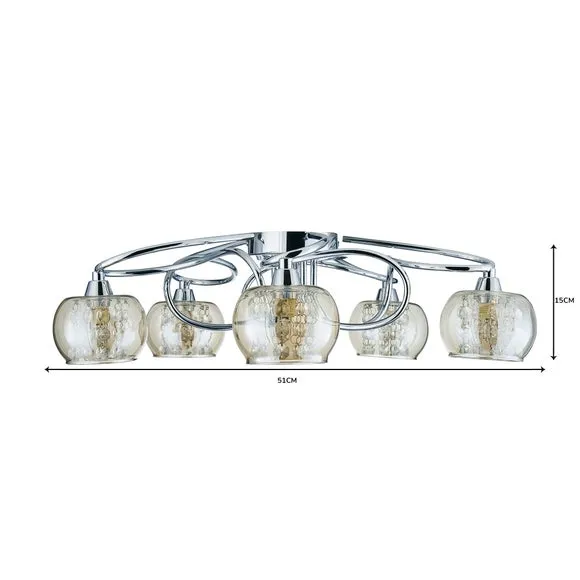 Seychelles 5 Light Flush Ceiling Light 6