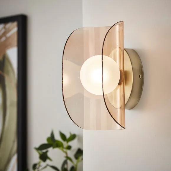 Curved Glass Wall Light