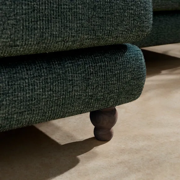 Arthur Waffle Chenille Corner Chaise Sofa 5