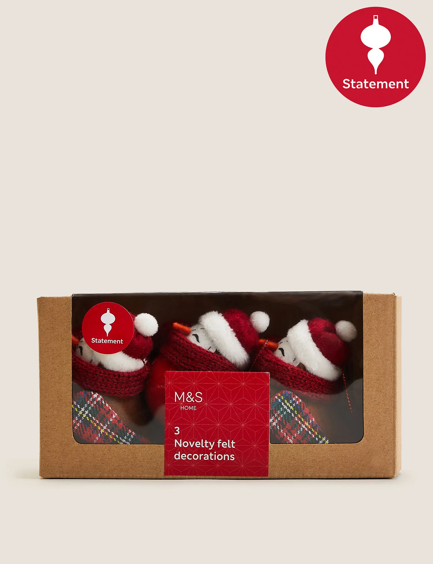M&S 3 Pack Robin Tree Decorations