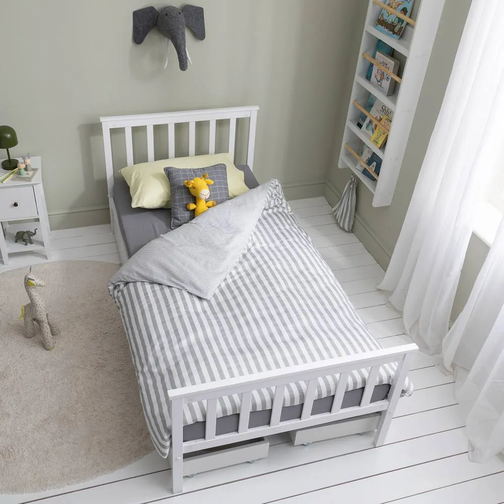 Nöa and Nani Otis Single Bed 3ft Frame with 4 Pull Out Storage Drawers in White 5