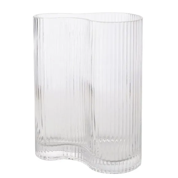 Hestia Ribbed Glass Vase 1