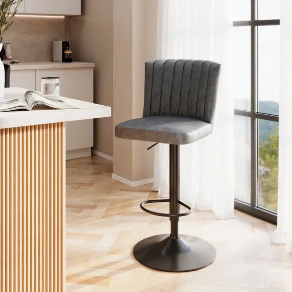 Taylor Gaslift Barstool, Faux Leather