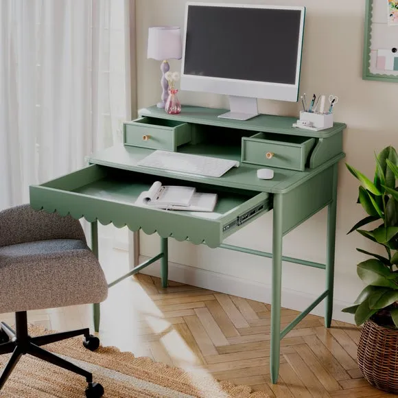 Remi Scalloped Small Step Up Desk 3