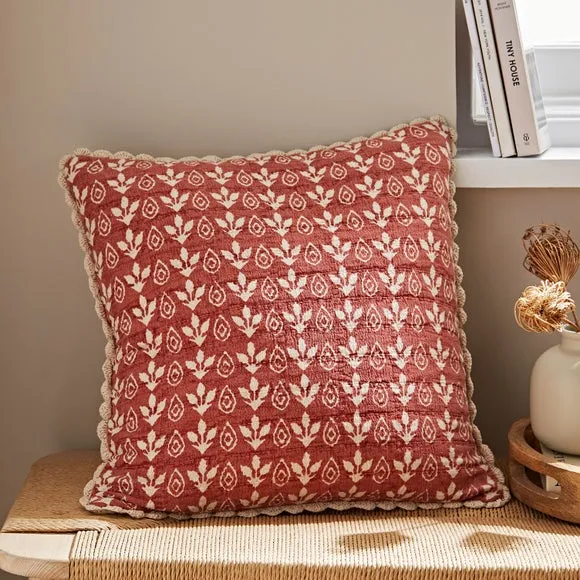 Matalasse Printed Cotton Square Cushion Cover 1