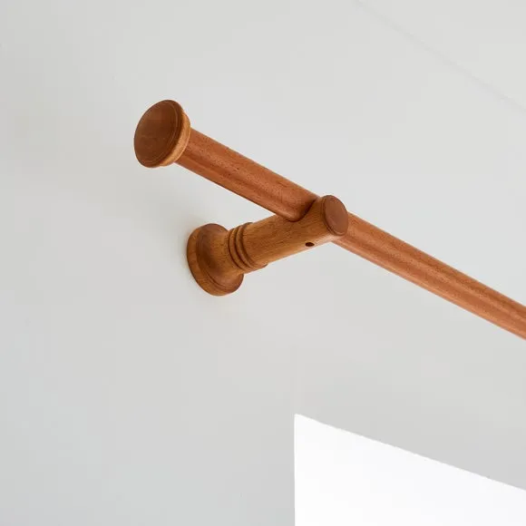 End Cap Stud Wood Curtain Pole Kit
