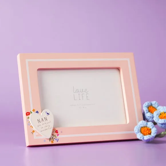 Love Life Nan Heart Photo Frame