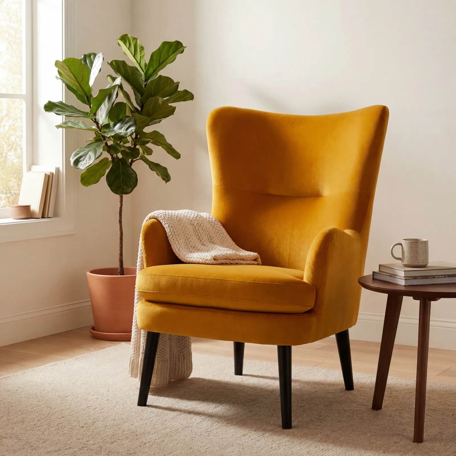 Marcy Armchair, Yellow Fabric | Barker & Stonehouse 2