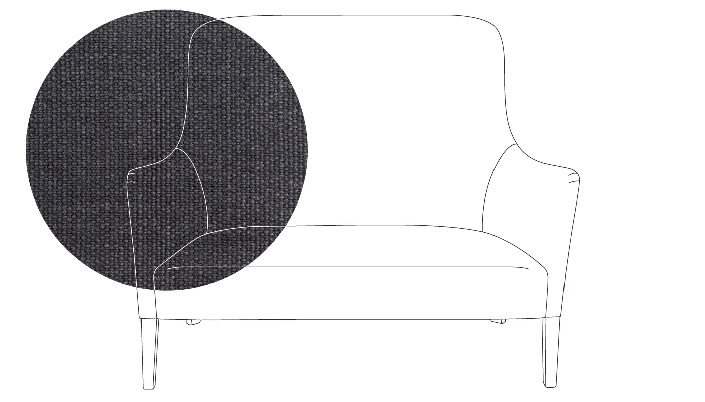 Pinch Pendel 2 Seater Sofa Cabot Pure Linen Baffin Grey Oak Feet