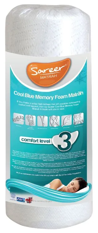 Sareer Furniture Limited Cool Blue Memory Foam Mattress in White 5