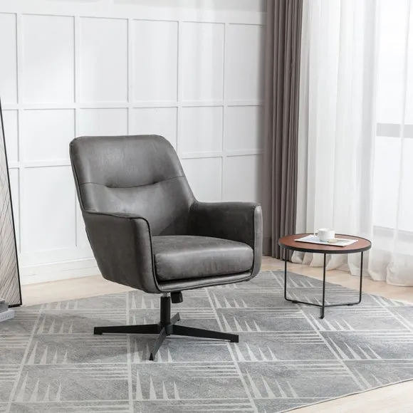 Image Furnishings Felicia Faux Leather Swivel Chair