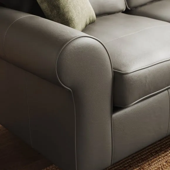 Flori Classic Leather 2 Seater Sofa 5