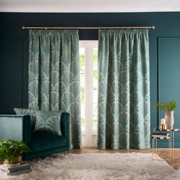 Nouveau Fan Pencil Pleat Curtains 2