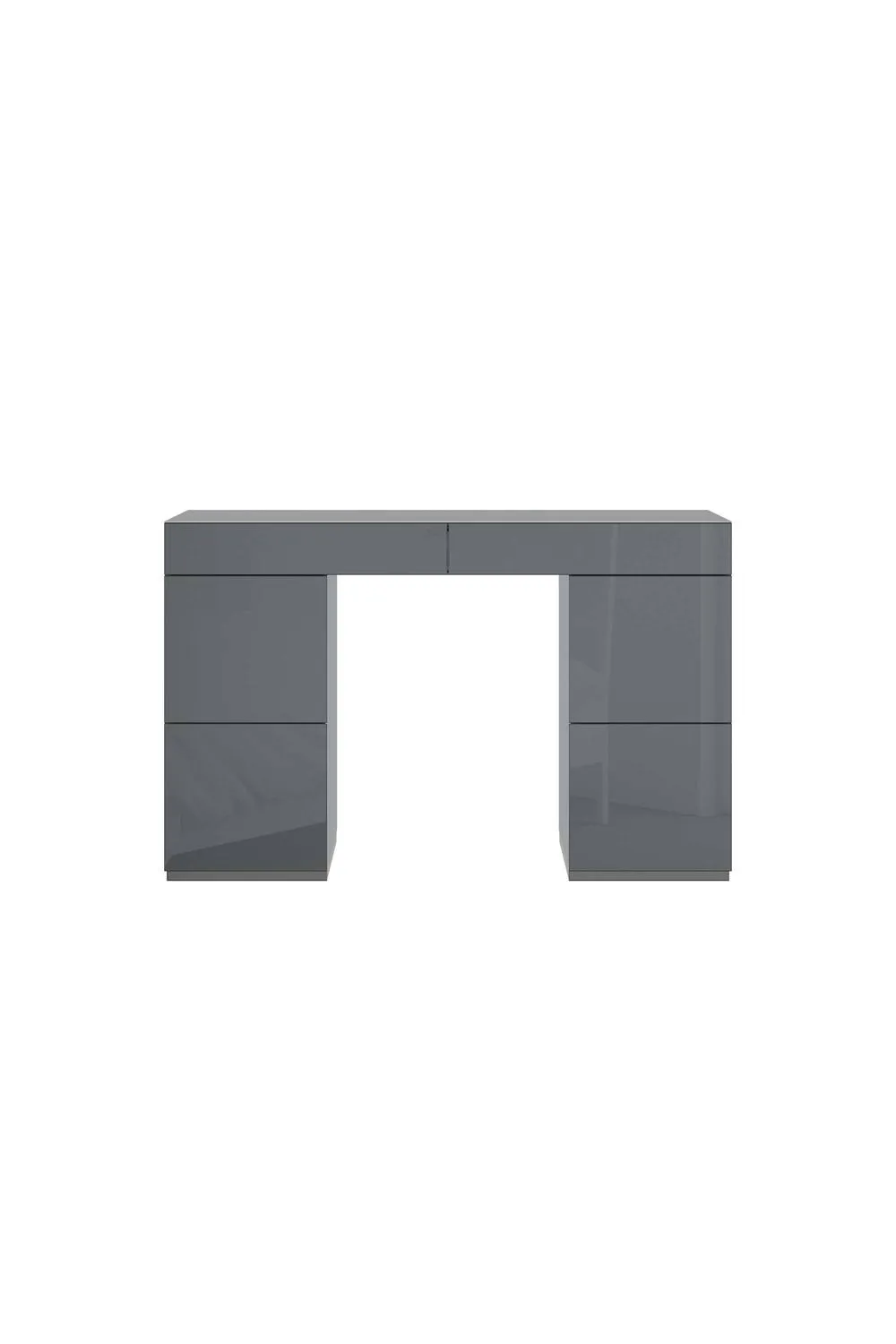 Birlea Liberty 6 Drawer Dressing Table Twin Pedestal Grey Glass 3