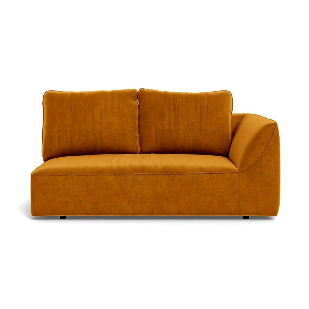 Heal's Morven Right Hand Facing 2 Seater Unit Smart Luxe Velvet Cognac 1