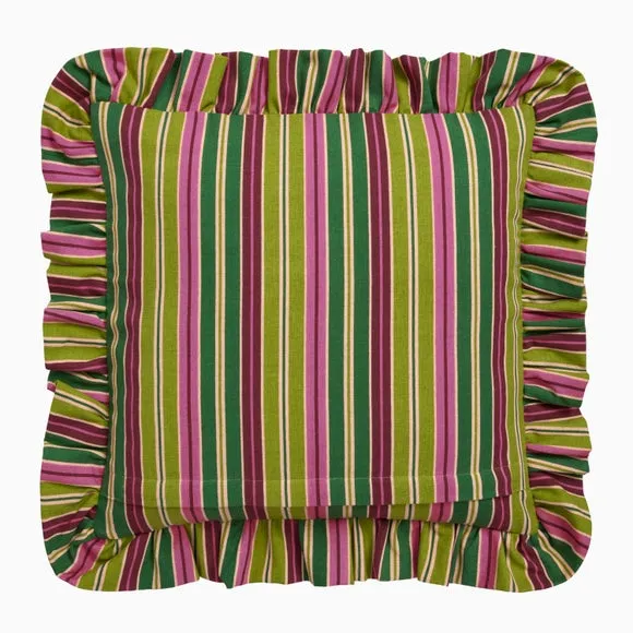 Printed Stripe Square Cushion Cover 4