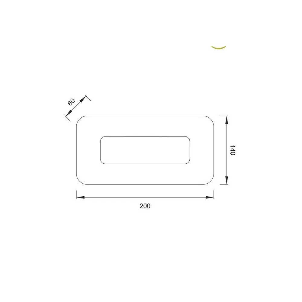 Netlighting Fusion Wall Lamp Rectangular 6W LED 4000K 540lm Aluminium Acrylic in Grey 2