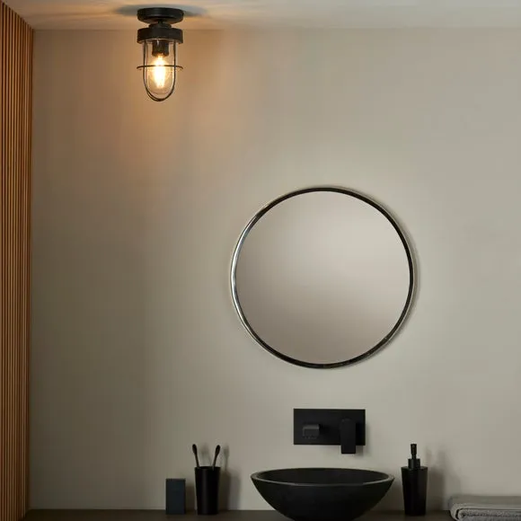 Marine Industrial 1 Light Bathroom Flush Ceiling Light 3