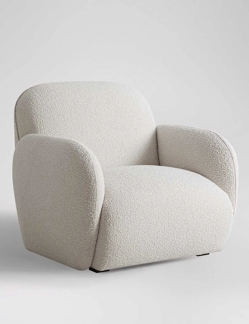 Swoon Briar Bouclé Fabric Armchair Ivory