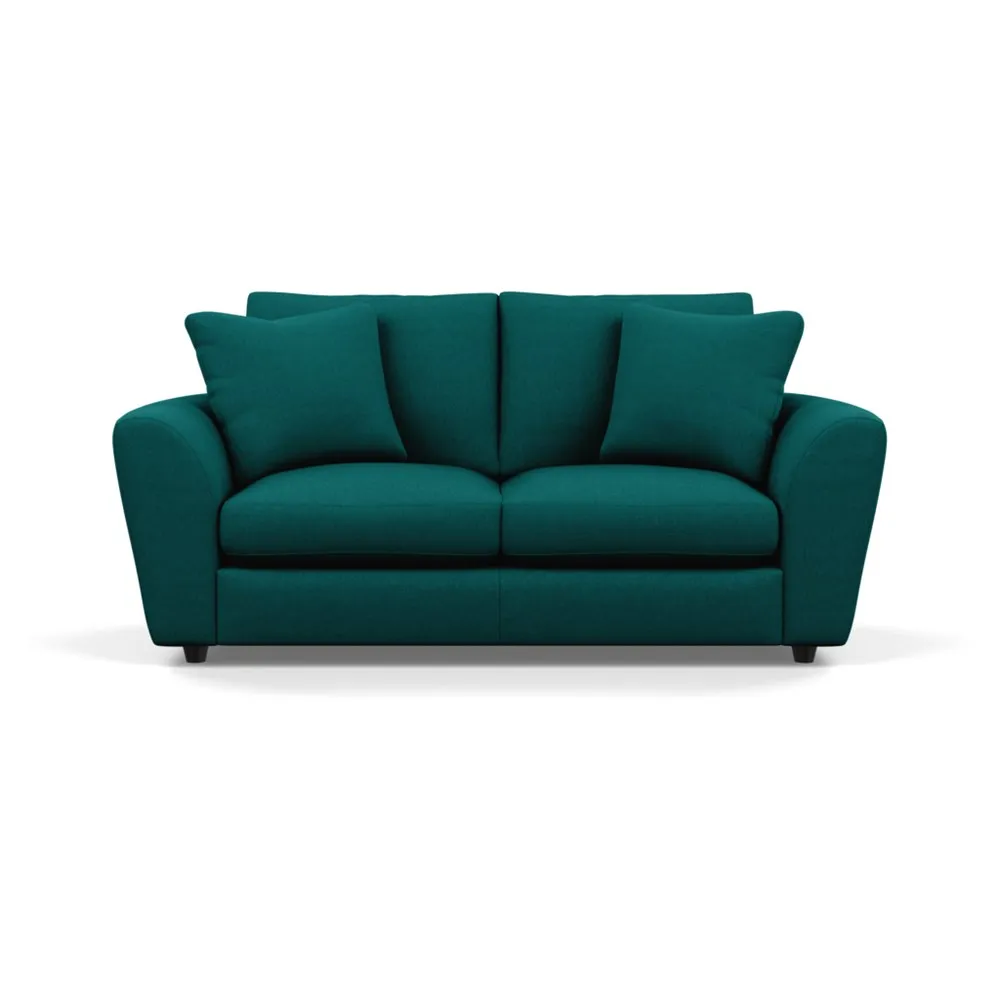 Heal's Snooze 3 Seater Sofa Brushed Cotton Pine Black Feet
