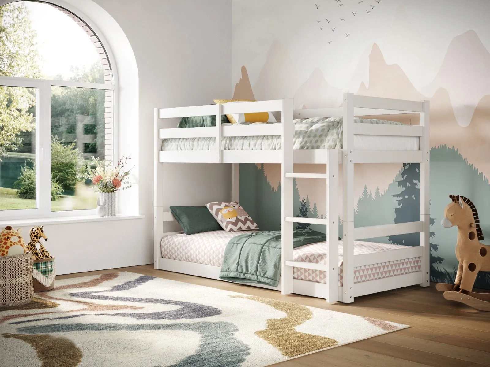 Flair Shasha Low Shorty Bunk Bed in White
