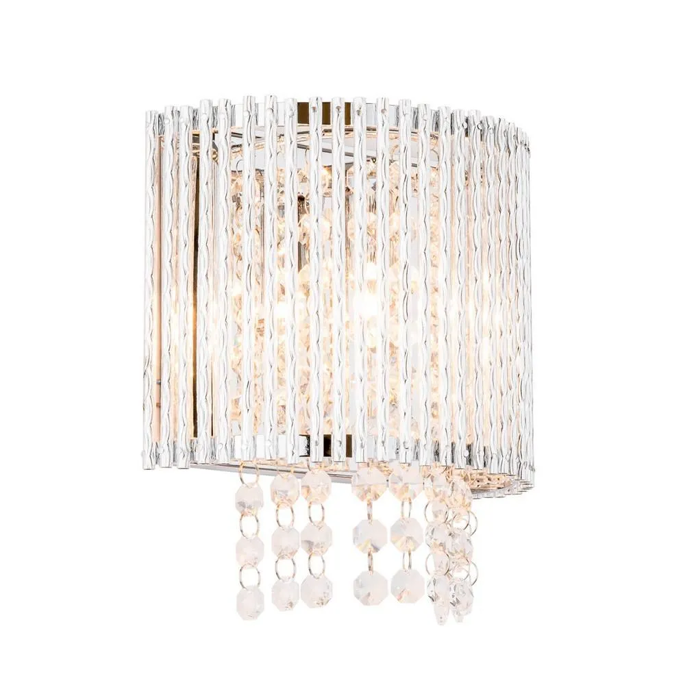 Netlighting Modern Wall Lamp Silver 1 Light with Clear Shade G9 2