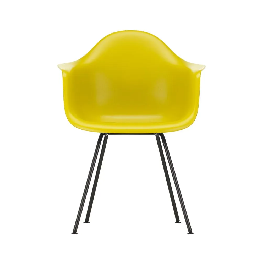 Vitra Eames DAX Armchair New Height Mustard Basic Dark Powder Coated Base 3